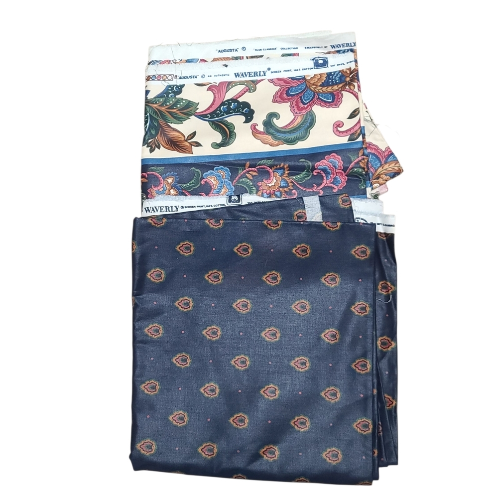 Waverly Fabric Bundle with Paisley and Floral Pattern